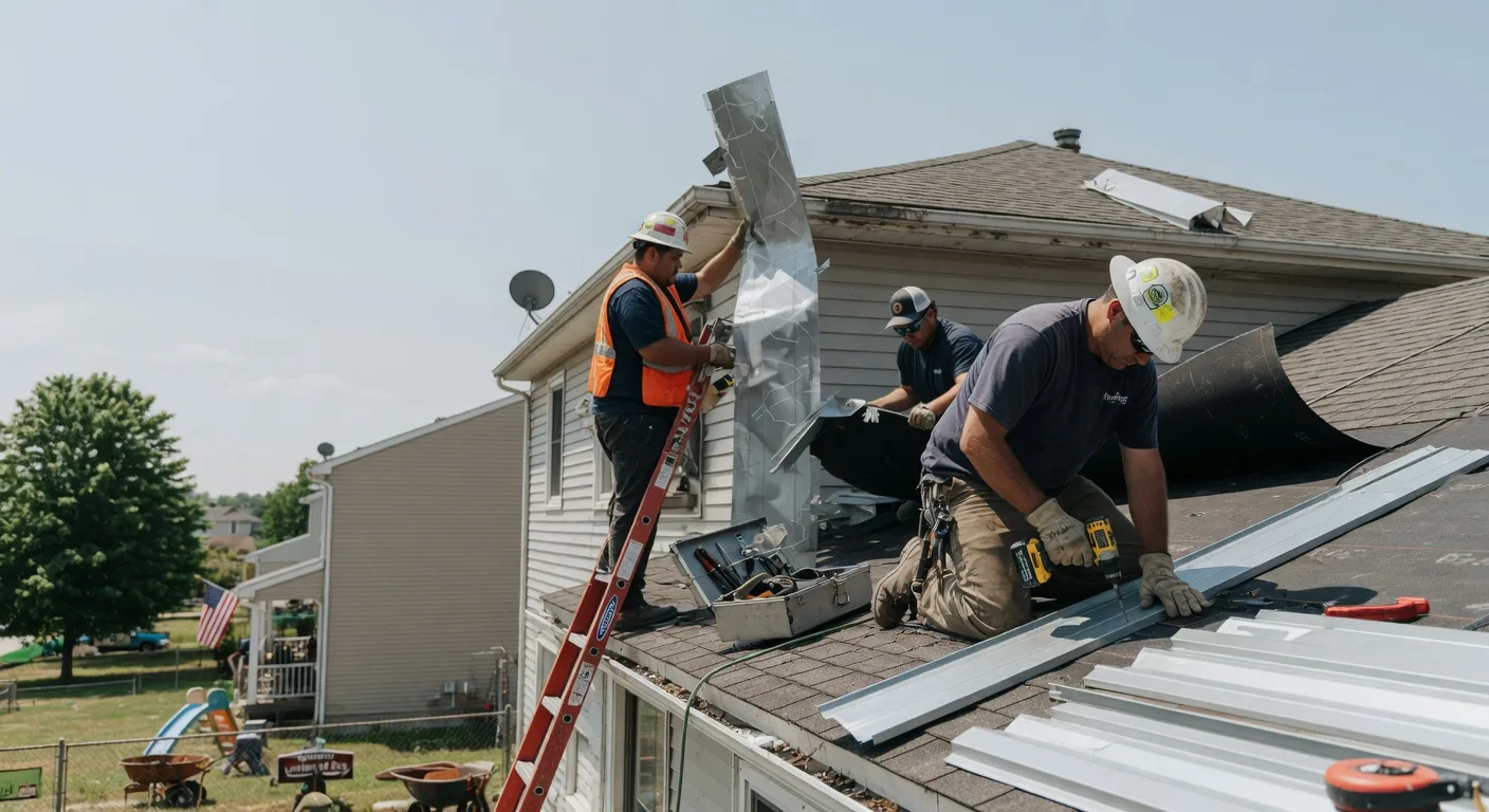 Storm Damage Metal Roof Repair in Hanna, OK